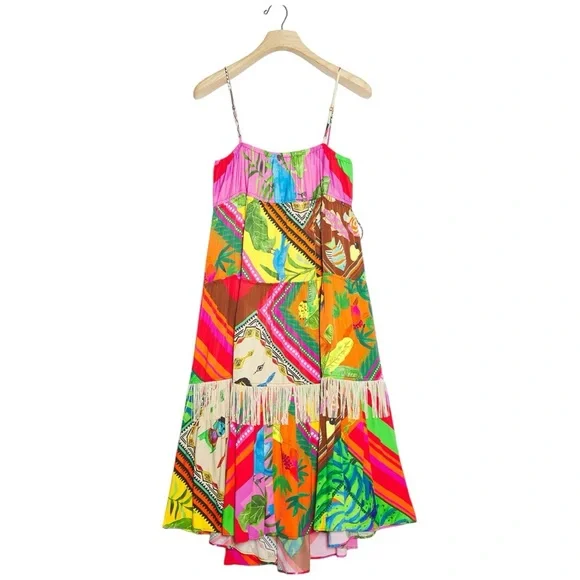 FARM RIO | Palila Fringed Midi Printed Dress - Picture 2 of 9